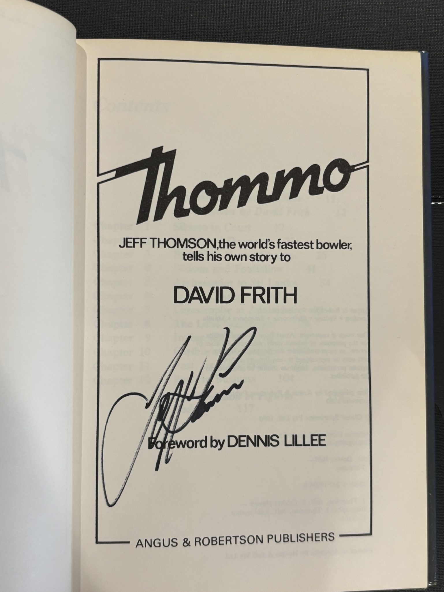 Thommo - The Authorised Biography (Hardback - SIGNED COPY) - Image 2