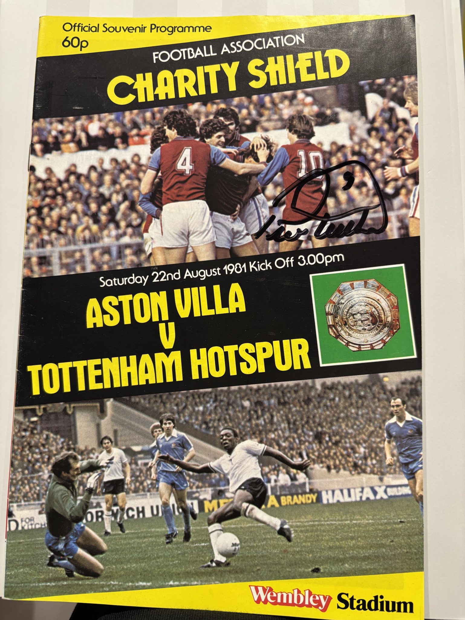1981 Charity Shield Match Programme - Signed by Goalscorer Peter Withe