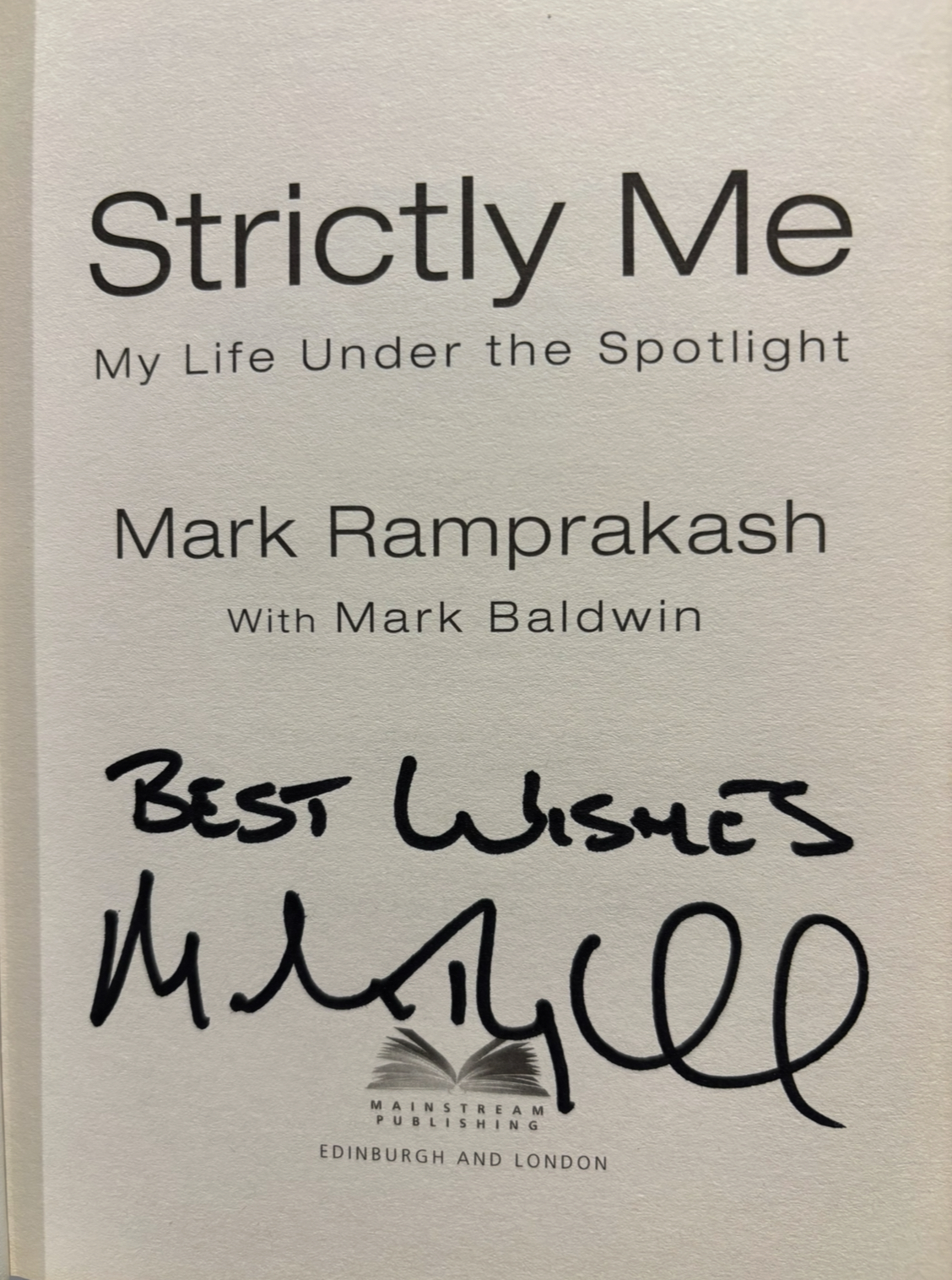 Mark Ramprakash Autobiography - Hardback (SIGNED COPY) - Image 2